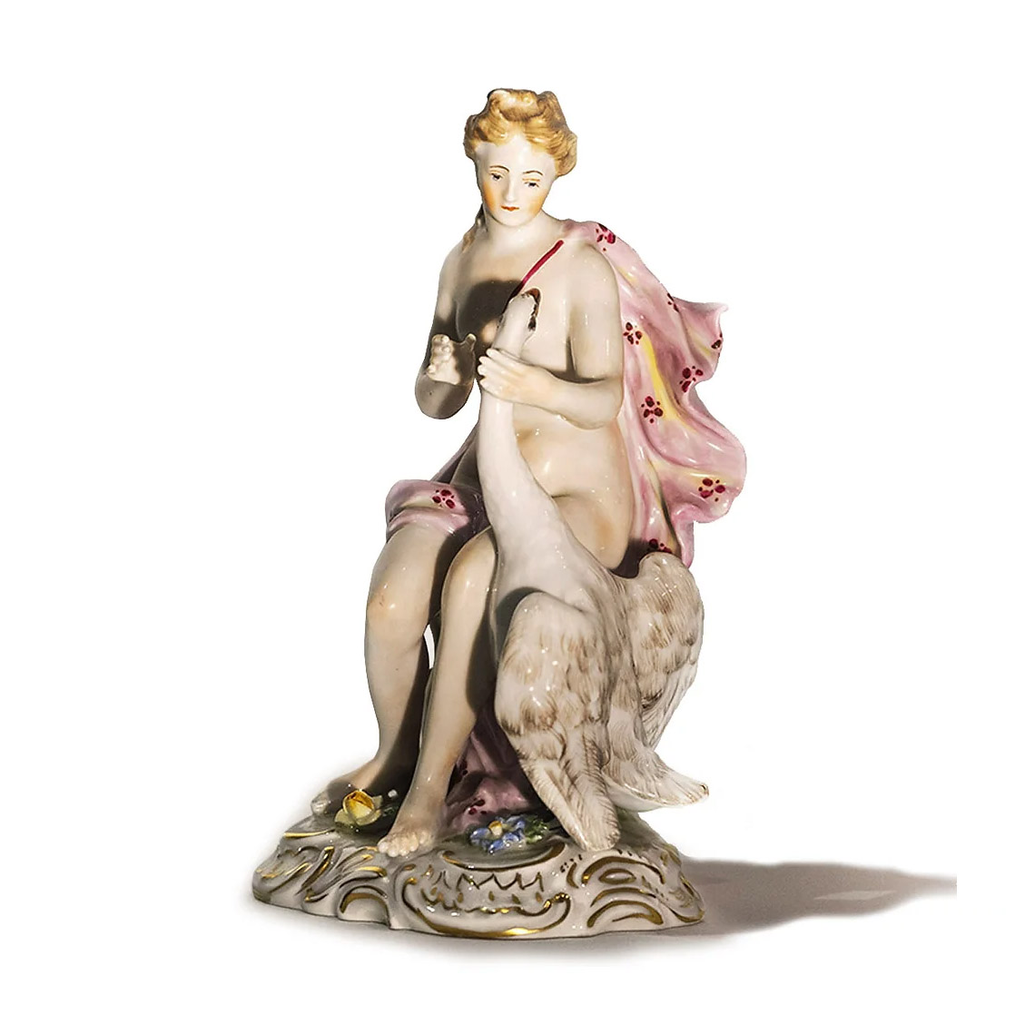 Leda and the Swan Porcelain Figurine