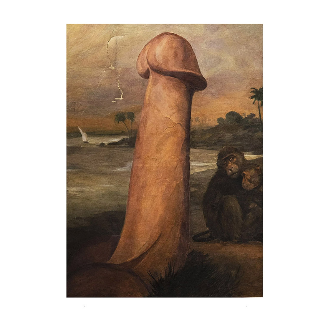 Seaside Phallus Oil on Canvas